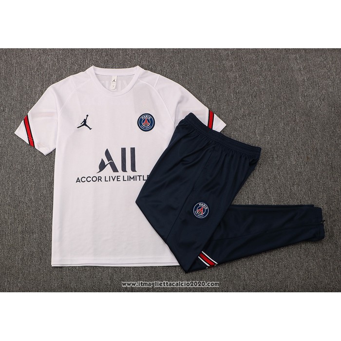 Tuta da Track Paris Saint-Germain Manica Corta 2021 2022 Bianco